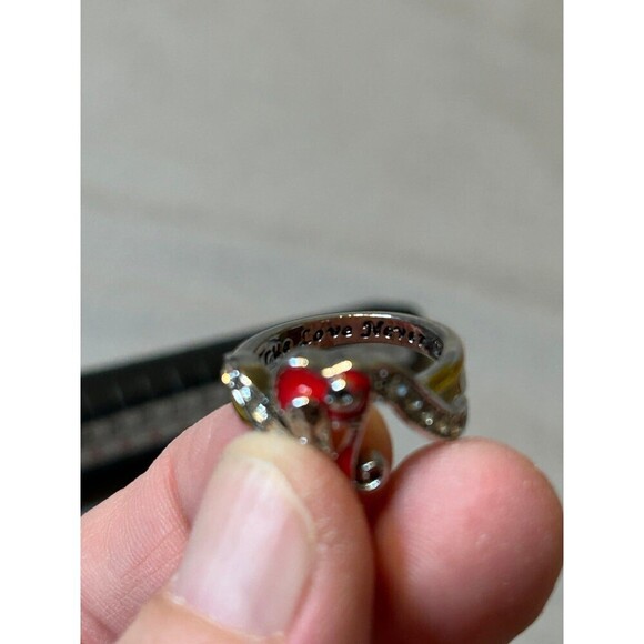 Nightmare Before Christmas Style Silver Tone Ring Size 5.5 - Picture 3 of 4